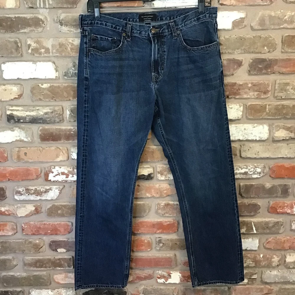 Banana Republic Men’s Blue Vintage Straight Leg Jeans Classic Style 36X32